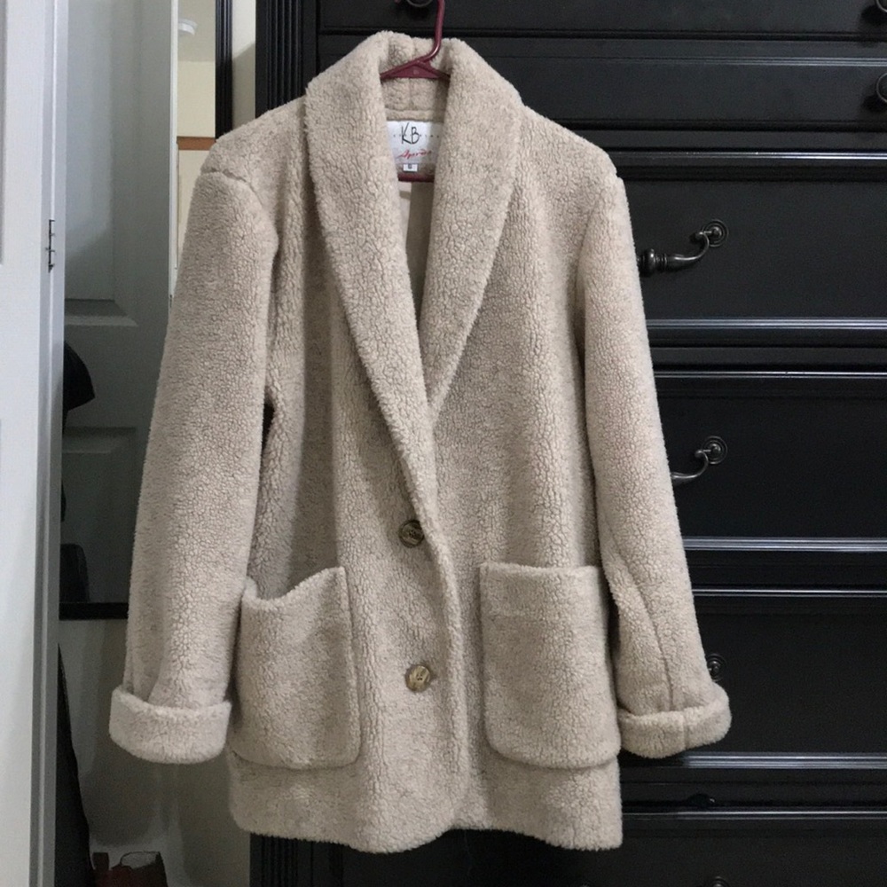 Vintage teddy / sherpa style coat